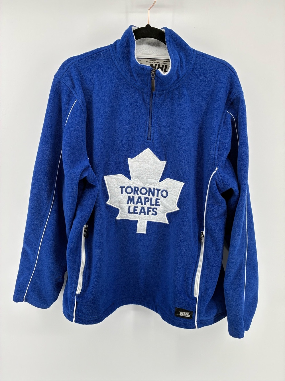 NHL Toronto Maple Leafs Blue and White Fleece Pullover